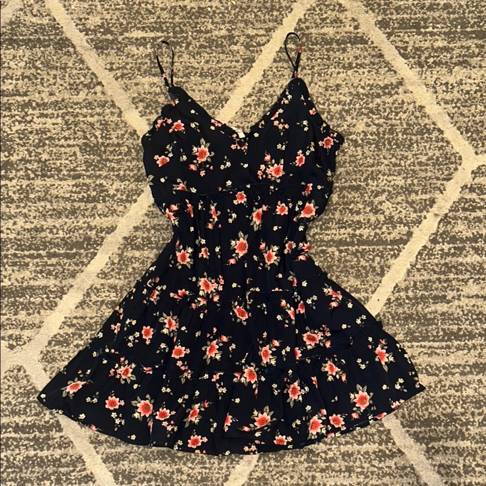 Floral Black Dress